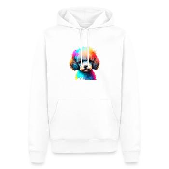 Caniche Chien Propriétaire Chien Chiot Chien Amour Caniche Chiot - Sweat à capuche Premium bio Homme - blanc - Devant - Nico (187cm)