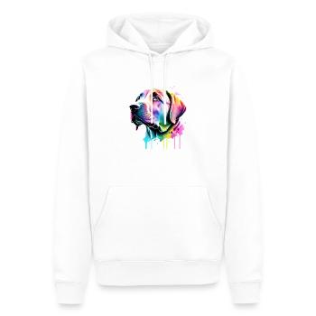 Labrador Retriever Labrador Propriétaire Propriétaire Chien - Sweat à capuche Premium bio Homme - blanc - Devant - Nico (187cm)