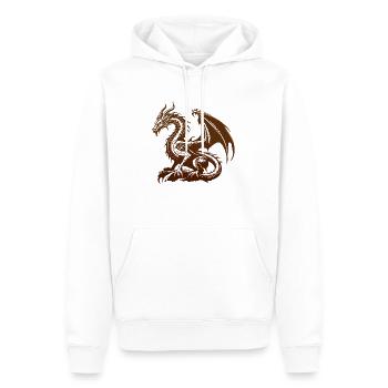 Fantasy Drache Anime Drachenkopf Mythisches Reptil - Männer Premium Bio Hoodie - Weiß - Vorne - Nico (187cm)