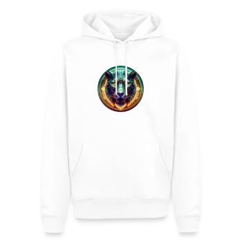 422 CC LIONLITY NFT CLG Pro 1 - Männer Premium Bio Hoodie - Weiß - Vorne - Nico (187cm)