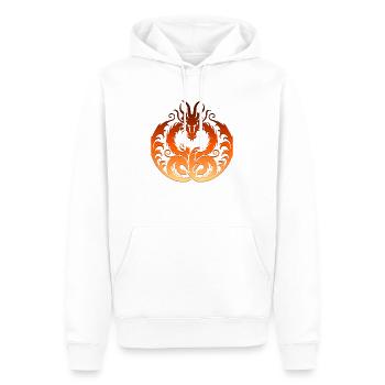 Fantasy Dragon Anime Dragon Head Reptile mythique - Sweat à capuche Premium bio Homme - blanc - Devant - Nico (187cm)