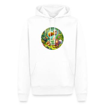 Dodo - Sweat à capuche Premium bio Homme - blanc - Devant - Nico (187cm)