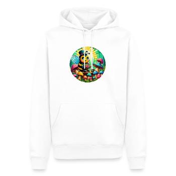 Lebendige Naturkunst: Eine bunte Reise - Männer Premium Bio Hoodie - Weiß - Vorne - Nico (187cm)