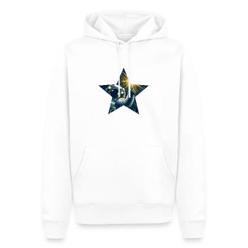 Astronaut's Star Art: Weltraumforschung! - Männer Premium Bio Hoodie - Weiß - Vorne - Nico (187cm)