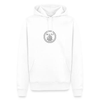 ALL IN KING - Maître du jeu - Sweat à capuche Premium bio Homme - blanc - Devant - Nico (187cm)