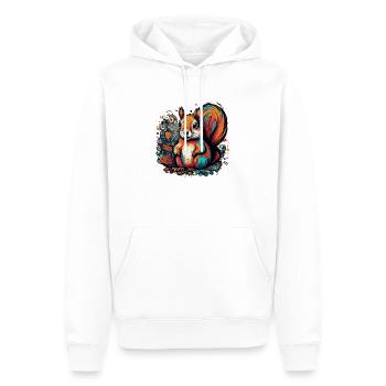 Écureuil - Sweat à capuche Premium bio Homme - blanc - Devant - Nico (187cm)