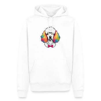 Pudel - Männer Premium Bio Hoodie - Weiß - Vorne - Nico (187cm)