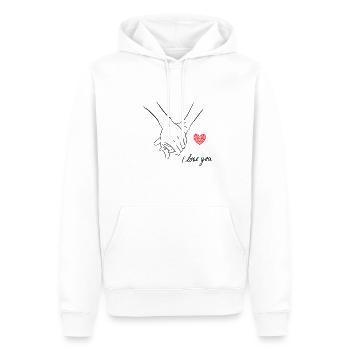Couple for ever - Männer Premium Bio Hoodie - Weiß - Vorne - Nico (187cm)