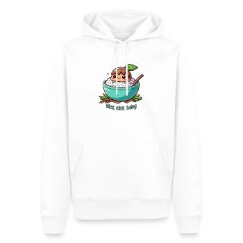 Rice Rice Baby! - Men’s Premium Organic Hoodie - white - Front - Nico (187cm)