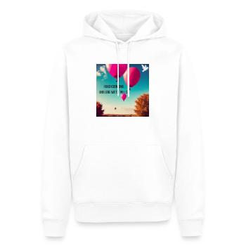 Luftballon Geschenkidee - Männer Premium Bio Hoodie - Weiß - Vorne - Nico (187cm)