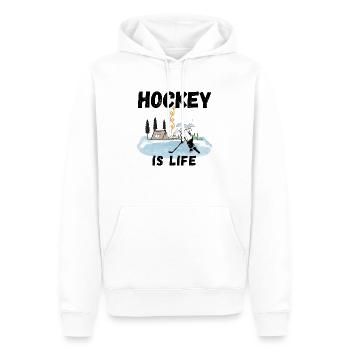 Eishockey Camping - Männer Premium Bio Hoodie - Weiß - Vorne - Nico (187cm)