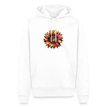 Sonnenblume Pop Art - Männer Premium Bio Hoodie - Weiß - Vorne - Nico (187cm)