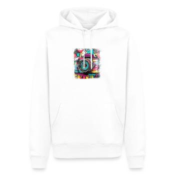 Photographe d’appareil photo reflex - Sweat à capuche Premium bio Homme - blanc - Devant - Nico (187cm)