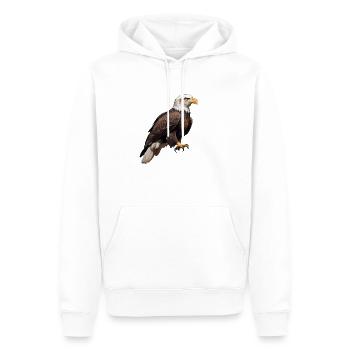 Schöner Weißkopfseeadler - Männer Premium Bio Hoodie - Weiß - Vorne - Nico (187cm)