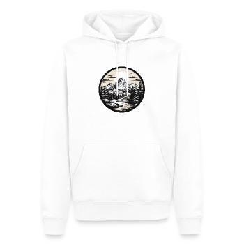 Verschneite Gipfel - Männer Premium Bio Hoodie - Weiß - Vorne - Nico (187cm)
