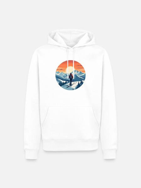 Winterwunderland - Männer Premium Bio Hoodie - Weiß