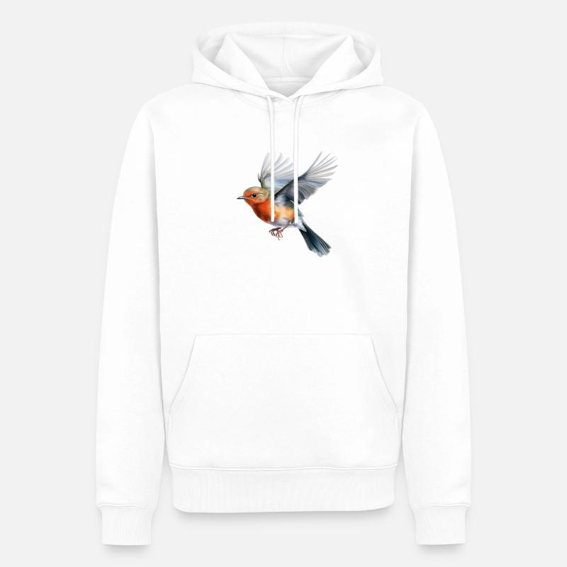 Vol de Robin - Sweat à capuche Premium bio Homme - blanc