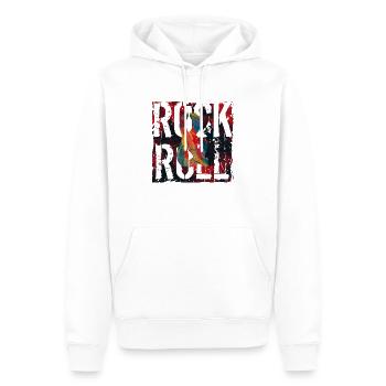 Musique, Rétro, Heavy Metal, Hard Rock, Punk, Vinyle, Pop - Sweat à capuche Premium bio Homme - blanc - Devant - Nico (187cm)