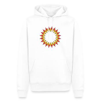 Rot, Orange und Gelb Sale Blast - Männer Premium Bio Hoodie - Weiß - Vorne - Nico (187cm)