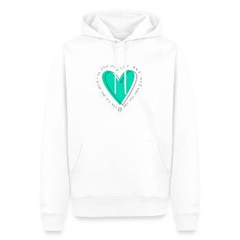 my hart - Männer Premium Bio Hoodie - Weiß - Vorne - Nico (187cm)