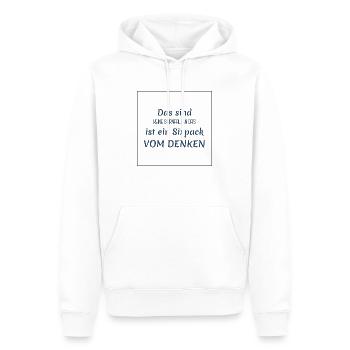 Dictons amusants - Rides du front vs. pack de six - Sweat à capuche Premium bio Homme - blanc - Devant - Nico (187cm)