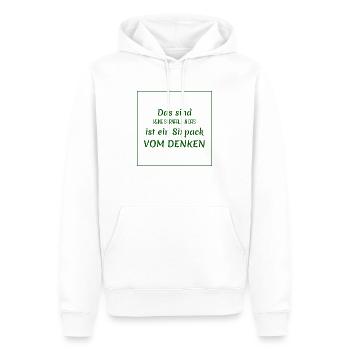 Dictons drôles - Penser vs. pack de six - Sweat à capuche Premium bio Homme - blanc - Devant - Nico (187cm)