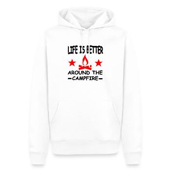 Camping - Men’s Premium Organic Hoodie - white - Front - Nico (187cm)