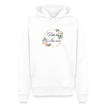 Zukünftige Braut Weiße Blumen - Passendes T-Shirt - Männer Premium Bio Hoodie - Weiß - Vorne - Nico (187cm)