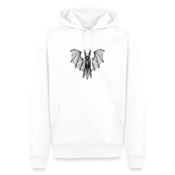 Chauve Souris - Sweat à capuche Premium bio Homme - blanc - Devant - Nico (187cm)