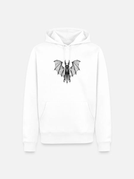Bat - Men’s Premium Organic Hoodie - white