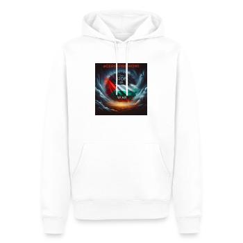 Stop the War and free Palestine - Männer Premium Bio Hoodie - Weiß - Vorne - Nico (187cm)
