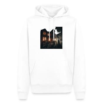 Entsetzen - Männer Premium Bio Hoodie - Weiß - Vorne - Nico (187cm)