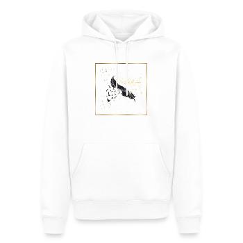 Das Leben ist schön - Männer Premium Bio Hoodie - Weiß - Vorne - Nico (187cm)