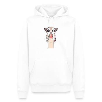 Zuckergleiter um den Finger gewickelt - Männer Premium Bio Hoodie - Weiß - Vorne - Nico (187cm)