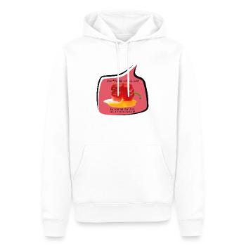 Politik mal satirisch gesehen - Männer Premium Bio Hoodie - Weiß - Vorne - Nico (187cm)