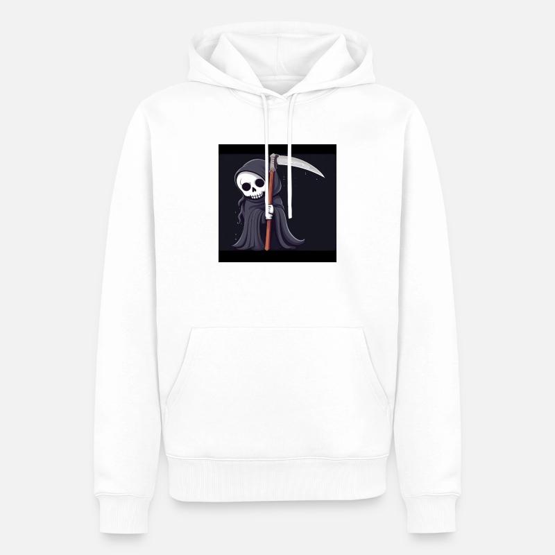 Sensenmann - Männer Premium Bio Hoodie - Weiß
