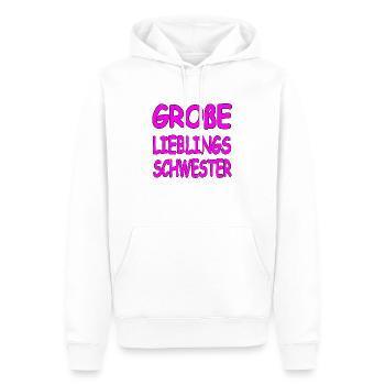 Schwester - Männer Premium Bio Hoodie - Weiß - Vorne - Nico (187cm)