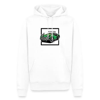 Vert Voiture classique - Sweat à capuche Premium bio Homme - blanc - Devant - Nico (187cm)