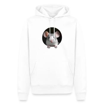 Süße Ratte - Männer Premium Bio Hoodie - Weiß - Vorne - Nico (187cm)