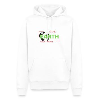 Make Earth Great Again - Männer Premium Bio Hoodie - Weiß - Vorne - Nico (187cm)