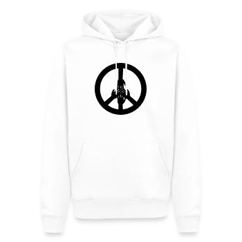 humanity - Männer Premium Bio Hoodie - Weiß - Vorne - Nico (187cm)
