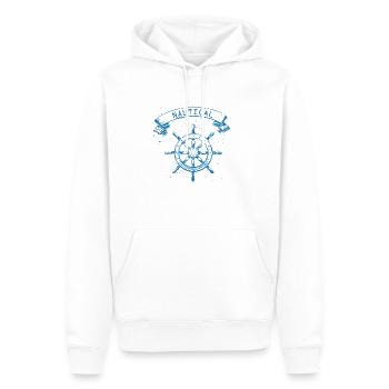 nautique, marin, voilier - Sweat à capuche Premium bio Homme - blanc - Devant - Nico (187cm)