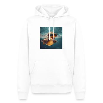 Ente - Männer Premium Bio Hoodie - Weiß - Vorne - Nico (187cm)