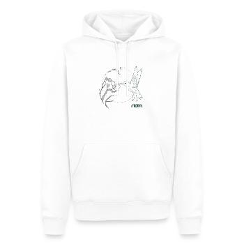 ridm humming-bird - Männer Premium Bio Hoodie - Weiß - Vorne - Nico (187cm)