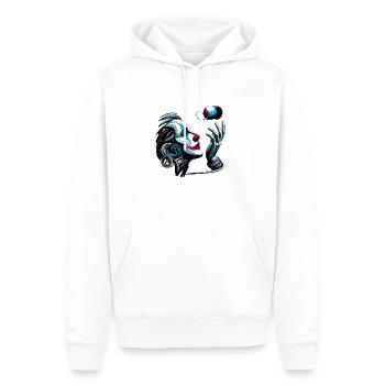 Trickster | Archetyp - Männer Premium Bio Hoodie - Weiß - Vorne - Nico (187cm)