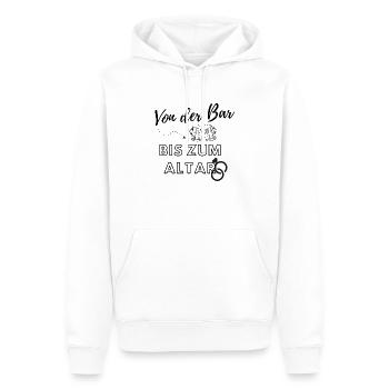 Von der Bar bis zum Altar - Männer Premium Bio Hoodie - Weiß - Vorne - Nico (187cm)