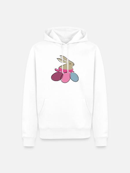 frohe ostern osterhase - Männer Premium Bio Hoodie - Weiß
