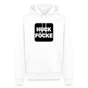 huck föcke - Männer Premium Bio Hoodie - Weiß - Vorne - Nico (187cm)