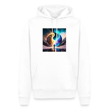 Firefly personne ying yang 33274 - Sweat à capuche Premium bio Homme - blanc - Devant - Nico (187cm)