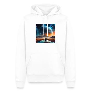 Firefly extraterrestre 24974 - Sweat à capuche Premium bio Homme - blanc - Devant - Nico (187cm)